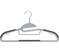 ANQI Srtip Plastic Hangers, Pack of 20, Gray