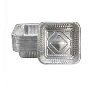 ANQIA Non-Stick Disposable Air Fryer Aluminum Foil Liners Square 50PCS, Oil-Proof Aluminum Foil Tin Box Also for Steamer Basket Instant Pot Oven & Grill (9 * 9 Inch-Square)