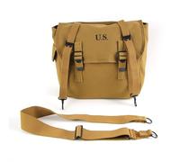 ANQIAO WW2 US M1936 Musette Messenger Canvas Bag WWII Haversack, Khaki, L