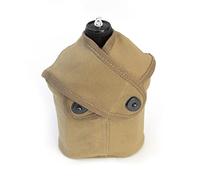 ANQIAO WW2 US Navy Canteen with Cup Cover Khaki 1943 WWII USMC