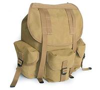 ANQIAO WW2 WWII US Military M14 Haversack Field Bag Backpack Canvas Khaki, Khaki, Large, Classic