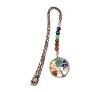 Anqitue Metal Book Crystal Stone Pendant Page Reading Bookmark Gift for Lover, Reader, Teacher Unique Design Page Accessories