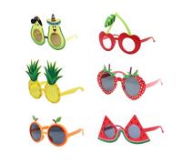 ANQKYO 18 PCS Funny Party Glasses Novelty Tropical Floral Fruit Shaped Party Glasses Mask, Funny Photo Booth Props For Summer Them For Kids
