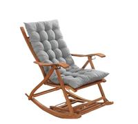 ANQKYO 1pc All Seasons Thickened Universal Lounge Chair Cushion Rocking Chair Cushion Suitable for Rattan Chairs,Tatami18.9 X 47.2 Inch For Deckchair(Grey)