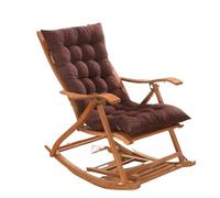 ANQKYO 1pc All Seasons Thickened Universal Lounge Chair Cushion Rocking Chair Cushion Suitable for Rattan Chairs,Tatami18.9 X 47.2 Inch For Deckchair(Brown)