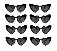 ANQKYO 20pcs Heart Shaped Sunglasses Women's Bachelorette Party Favors Glasses Bridal Shower Wedding Decoration Bridesmaid Gifts For Kids(Black)