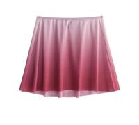 ANQKYO Ballet Dancer Pullover Gauze Skirt Elastic Belt Gradient Short Skirt Gymnastics Practice Skirt Adult Ballet Lyric Skirt For Adult Girls(Red)