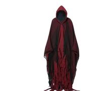 ANQKYO Halloween Cloak Clothes Mask Ghost House Chamber Of Secrets Dressing Up Zombies Costume Props Women Men For Masquerade(Red)