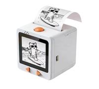 ANQKYO Smart AI Voice Sticker Printer Box, Mini Thermal Label with Display, Inkless Portable Maker for Home Office Study DIY(Red)