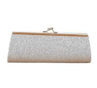 ANQKYO The Chain Wedding Banquet Purse Glitter Shoulder Bag Evening Bag Clutch Purse Handbag For Women(Silver)