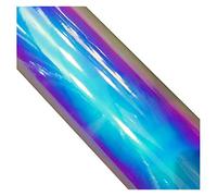 ANQNSS TYPSHOP 50cmx150/200/300CM Gloss Rainbow Chrome Holographic White Vinyl Car Wrap Roll DIY Air-Release Adhesive Sticker Car Wrapping Foil