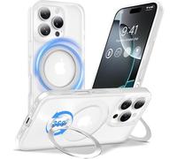 Anqrp 360° ALL-in-ONE Stand Case for iPhone 16 Pro with Rotatable Magnetic KickStand Ring Holder, Compatible with MagSafe, MIL-Grade Shockproof iPhone 16 Pro Phone Case Cover 6.3" Mist Matte Clear