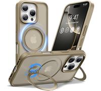 Anqrp 360° ALL-in-ONE Stand Case for iPhone 16 Pro with Rotatable Magnetic KickStand Ring Holder, Compatible with MagSafe, MIL-Grade Shockproof iPhone 16 Pro Phone Case Cover 6.3" Titanium Gold