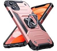 Anqrp Heavy Duty Case for iPhone 11 Case with Enhanced Ring Holder Grip Stand, Military Grade Shockproof Rugged Drop Protective Silicone Hard iPhone 11 Phone Case Cover, Rose Gold