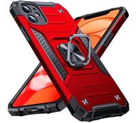 Anqrp Heavy Duty Case for iPhone 11 Case with Enhanced Ring Holder Grip Stand, Military Grade Shockproof Rugged Drop Protective Silicone Hard iPhone 11 Phone Case Cover, Red