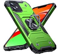 Anqrp Heavy Duty Case for iPhone 12/12 Pro Case with Enhanced Ring Holder Grip Stand, Military Grade Shockproof Rugged Drop Protective Silicone Hard iPhone 12/12 Pro Phone Case Cover, Grass Green