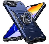Anqrp Heavy Duty Case for iPhone 17e/16e Case with Enhanced Ring Holder Grip Stand, Military Grade Shockproof Rugged Drop Protective Silicone Hard iPhone 17e/16e Phone Case Cover, Blue