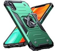 Anqrp Heavy Duty Case for iPhone XR Case with Enhanced Ring Holder Grip Stand, Military Grade Shockproof Rugged Drop Protective Silicone Hard iPhone XR Phone Case Cover, Dark Green