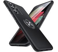 Anqrp Hidden Ring Serie Galaxy S21 Ultra 5G Case, [Embedded Kickstand][Military Shockproof] Rotate Magnetic Ring Stand Heavy Duty Multi-Layer Protective Cover for Samsung Galaxy S21 Ultra, Black