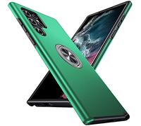 Anqrp Hidden Ring Serie Galaxy S22 Ultra 5G Case, [Embedded Kickstand] [Military Shockproof] Case with Rotatable Stand Metal Plate Multi-Layer Protective Cover for Samsung Galaxy S22 Ultra, Dark Green