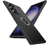 Anqrp Hidden Ring Serie Galaxy S23 Ultra 5G Case, [Embedded Kickstand][Military Shockproof] Rotate Magnetic Ring Stand Heavy Duty Multi-Layer Protective Cover for Samsung Galaxy S23 Ultra, Black