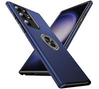 Anqrp Hidden Ring Serie Galaxy S23 Ultra 5G Case, [Embedded Kickstand][Military Shockproof] Rotate Magnetic Ring Stand Heavy Duty Multi-Layer Protective Cover for Samsung Galaxy S23 Ultra, Blue