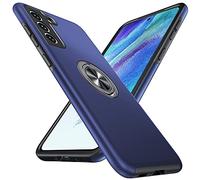 Anqrp Hidden Series Case for Galaxy S21 FE 5G, [Embedded Kickstand][Military Shockproof] Rotate Magnetic Ring Stand Heavy Duty Multi-Layer Protective Cover for Samsung Galaxy S21 FE, Navy Blue