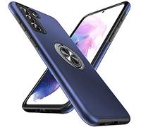 Anqrp Hidden Series Case for Galaxy S21 Plus 5G, [Embedded Kickstand][Military Shockproof] Rotate Magnetic Ring Stand Heavy Duty Multi-Layer Protective Cover for Samsung Galaxy S21+ Plus 6.7", Blue