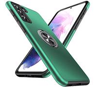 Anqrp Hidden Series Case for Galaxy S21 Plus 5G, [Embedded Kickstand][Military Shockproof] Rotate Magnetic Ring Stand Heavy Duty Multi-Layer Protective Cover for Samsung Galaxy S21+ Plus 6.7", Green