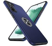 Anqrp Hidden Series Galaxy S22 5G Case, [Built in Kickstand] [Military Shockproof] Rotating Ring Stand Cover Multi Layer Protection Rugged Case for Samsung Galaxy S22, Blue
