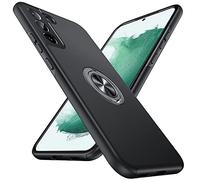 Anqrp Hidden Series Galaxy S22 5G Case, [Built in Kickstand] [Military Shockproof] Rotating Ring Stand Cover Multi-layer Heavy Duty Protection Case for Samsung Galaxy S22, Black