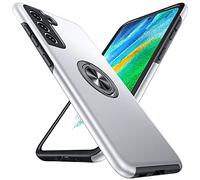 Anqrp Hiddenian Serier Case for Samsung Galaxy S21 FE 5G, Embedded Stand, Heat Dissipation, Heavy Duty, Multi-Layer Stand Protective Case for Samsung Galaxy S21 FE (6.4 Inches), Silver