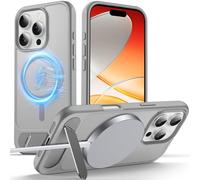 Anqrp Magnetic Case for iPhone 16 Pro, Innovative Invisible Stand, [Compatible with Mag-Safe], Military Drop Shockproof Translucent Matte Phone Case Cover for iPhone 16 Pro 6.3" Gray