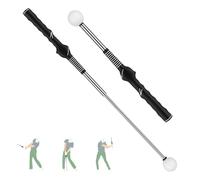 ANQSYY Retractable Golf Swing Training Aid with Click Sound, Golf Grip & Swing Trainer for Warm Up, Tempo and Strength Training, Right Handed Golf Practice Tool for Chipping and Hitting (AMZ003-1)
