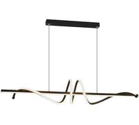 AnraM Chandeliers Small Ceiling Light Modern Pendant Lighting Black LED Pendant Light for Contemporary Living Dining Room Kitchen Island Dimmable Dimming Lamp Minimalist Wave Hanging Lig Better Life