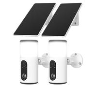 ANRAN 2PCS 2K Floodlight Camera, Wireless Solar Outdoor WiFi Surveillance Camera, 3MP Outdoor Camera with Lumens Projector, Colour Night Vision, PIR Motion Detection, Two-Way Audio, IP66 Waterproof