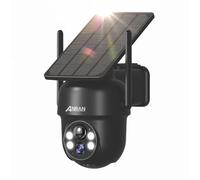ANRAN 3K/5MP WiFi Security Camera Outdoor Wireless, 360° PTZ Battery Home Surveillance Cameras, Light&Sound Alarm, 2-Way Audio, Motion Detection+4 Spotlight, Q04 Max Black