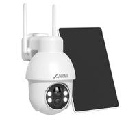 ANRAN 4K 8MP Security Camera Outdoor Solar, 360° Surveillance, Outdoor WIFI Camera Battery, Colour Night Vision, Two Way Audio, Light and Sound Alarm, PIR Human Detection, SD Card & Cloud Storage