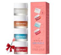 ANRCOLLECT Lip Scrub & Lip Mask Set, 4 Pack | Lip Treatment Care Kit with 2 Lip Exfoliator Scrub & 2 Lip Butter Mask, Intense Hydration Set for Dry Chapped Cracked Lips