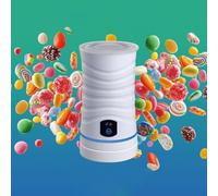 Anrede Gummy Candy Maker Machine, Easy to Use Candies Making Kit Oil Infused Mixer, Including 2 Silicone Molds, 2 Dropper, 1 Mixing Stick, Family DIY Edible Flavoured Gummies Jelly Pudding, White