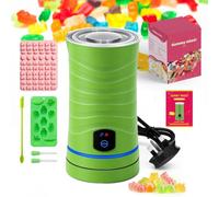 Anrede Gummy Maker Machine Gummies Making Kit Easy to Use Infused Mixer | Gummy Sweet Maker with 2 Silicone Molds, 2 Dropper, 1 Mixing Stick, Family DIY Edible Flavoured Gummies Jelly Pudding (Green)