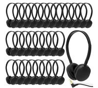 Anrgterg 30 Pack Kids Headphones Bulk for School, Multi Colour Wired Kids Classroom Headphones Adjustable with 3.5 mm Jack for School Library Students Children Teens and Adult