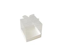 Anrher 30pcs Miniature Transparent Cake Boxes for Dollhouse, Christmas Theme Mini Dessert