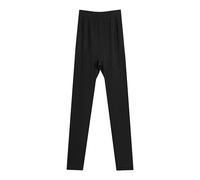 ANRIO Stretchy Silk Warm Thermal Long Underwear For Women's Slim Fit Base Layer Long Johns Mulberry Silk Bottom Pants (Color : Black, Size : Small/Medium)