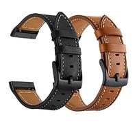 Anrir Bands for Fitbit Versa 4, Geniue Leather Replacement Watch Strap for Fitbit Versa 4/ Versa 3, Fitbit Sense 2/Sense Bands for Women Men-2Pack