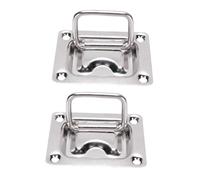 ANrnkYHsh 2 Pcs Recessed Hatch Pull Handle 316 Stainless Steel Flush Mount Ring Pull Handle 2.98x2.24x0.31in Compatible With Boats Yachts