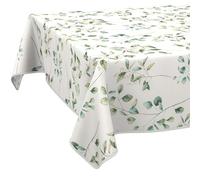 ANRO 70% Cotton 30% Polyester Fabric Tablecloth | Botanical Pattern | Washable | Round Oval Rectangular | Cut Edge 140 x 100 cm
