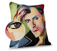 ANRO Cushion Cover Decorative Cushion Sofa Cushion Cover Gobelin David Bowie Design 45 x 45 cm without Filling