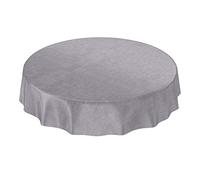 ANRO Oilcloth Tablecloth Eiffel Tower Paris Love Romance Round 140 cm Cut Edge