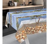 ANRO Oilcloth Tablecloth, Washable, Oilcloth, Garden Tablecloth, Outdoor, Indoor, 100 x 140 cm, Cut Edge, Holiday